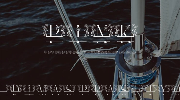 Pink Floral Line Monogram Font