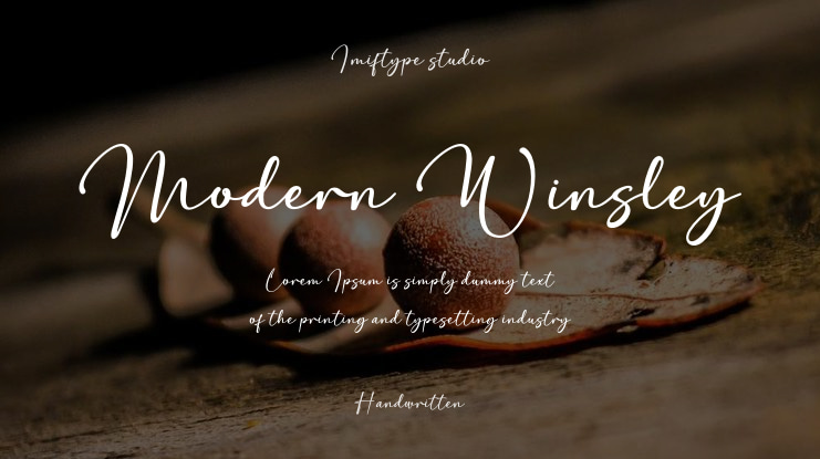 Modern Winsley Font