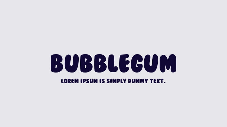 BubbleGum Font