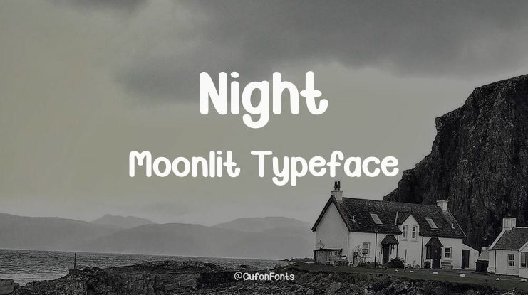 Night Moonlit Font