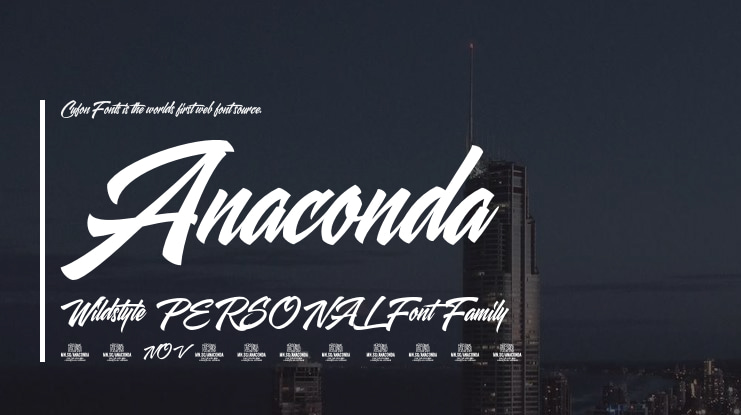 Anaconda Wildstyle PERSONAL Font