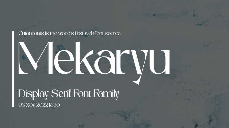 Mekaryu Display Serif Font