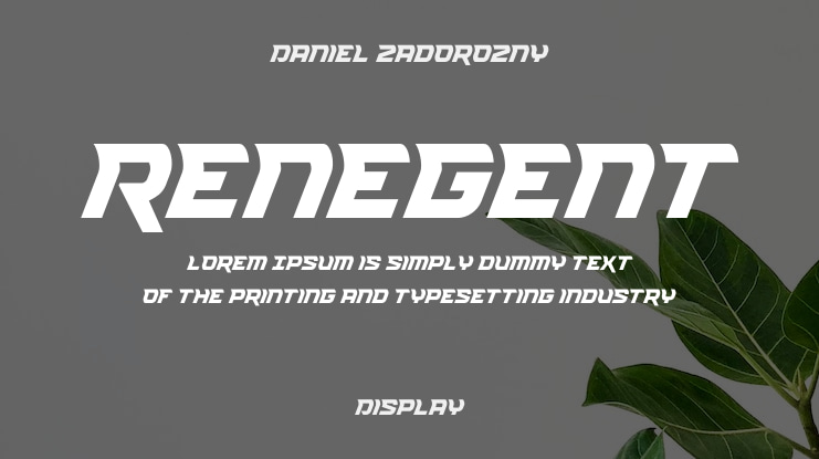 Renegent Font Family