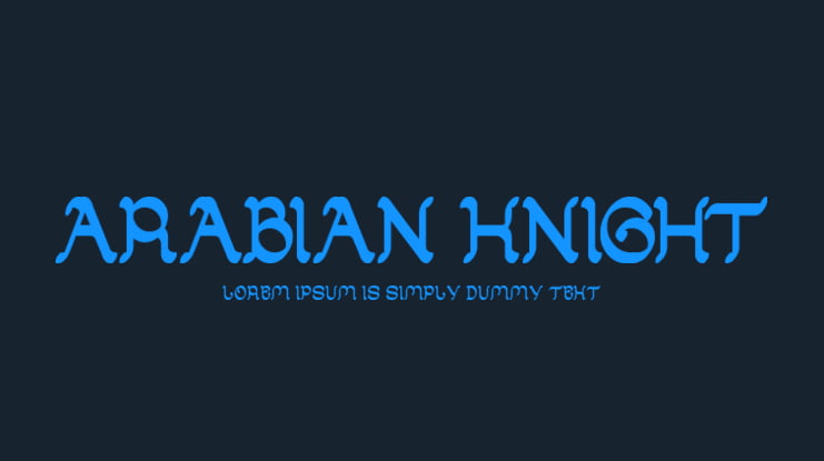 ARABIAN KNIGHT Font