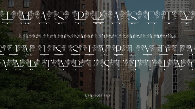 Rose Blossom Line Monogram Font