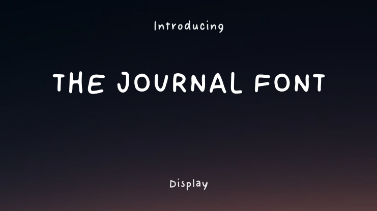 THE JOURNAL FONT