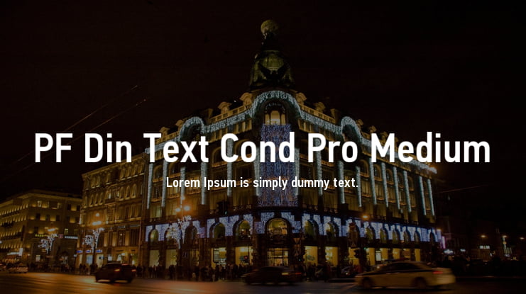 PF Din Text Cond Pro Medium Font