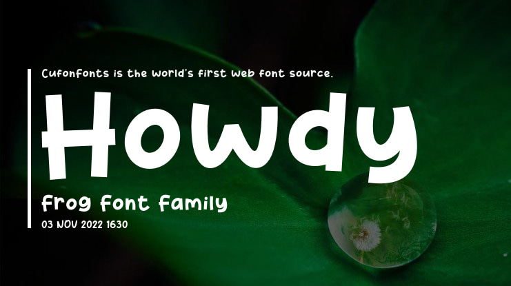 Howdy Frog Font