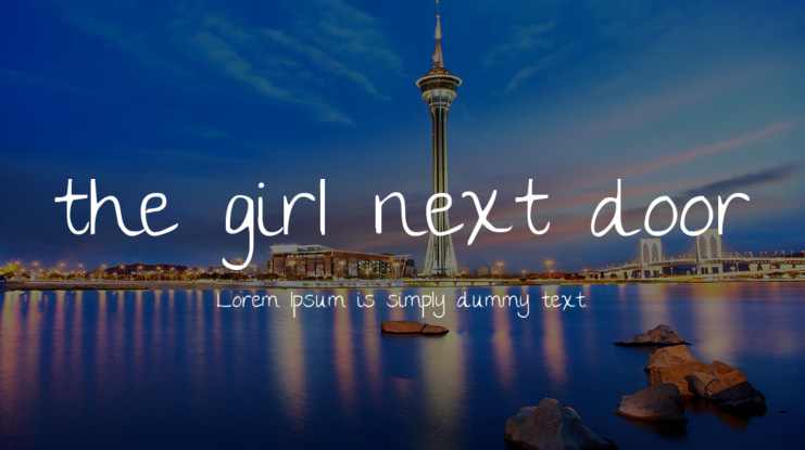 the girl next door Font Family