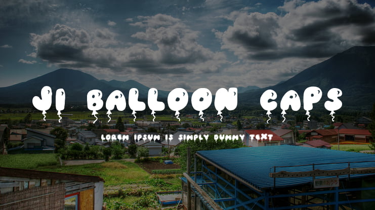 JI Balloon Caps Font Family