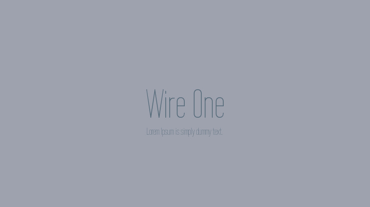 Wire One Font
