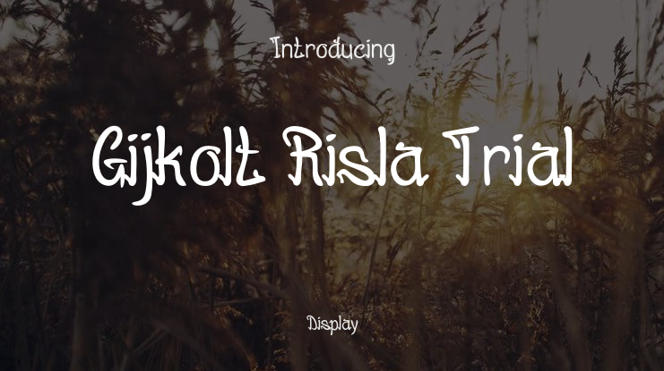 Gijkolt Risla Trial Font
