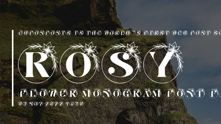 Rosy Flower Monogram Font