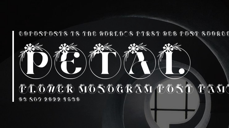 Petal Flower Monogram Font