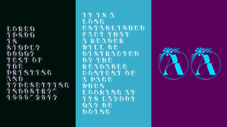 Petal Flower Monogram Font