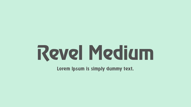 Revel Medium Font