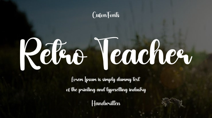 Retro Teacher Font