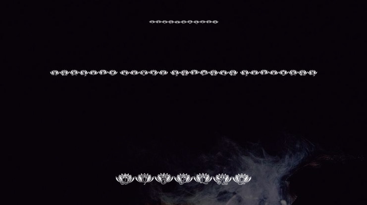 Harmony Lotus Mandala Monogram Font