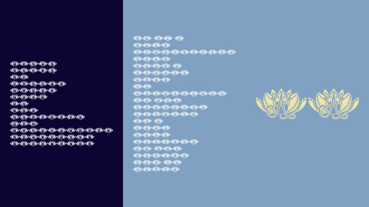 Harmony Lotus Mandala Monogram Font