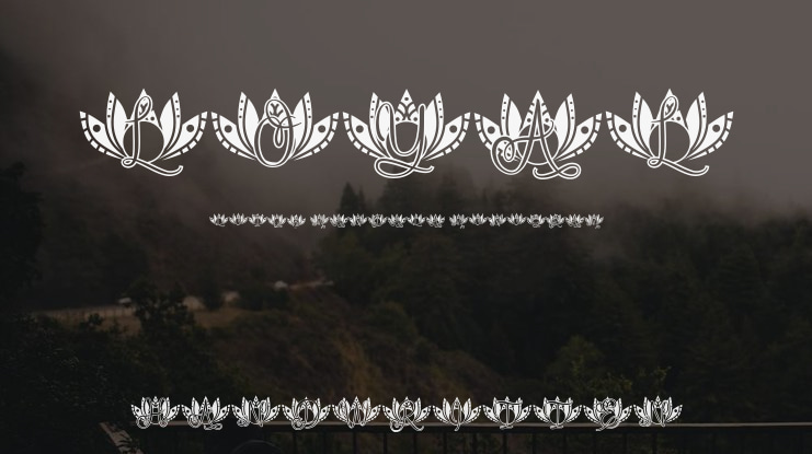 Loyal Lotus Mandala Monogram Font