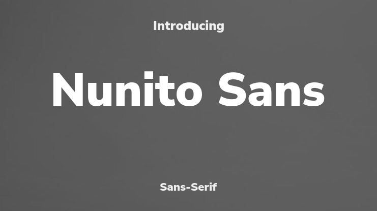 Nunito Sans Font Family