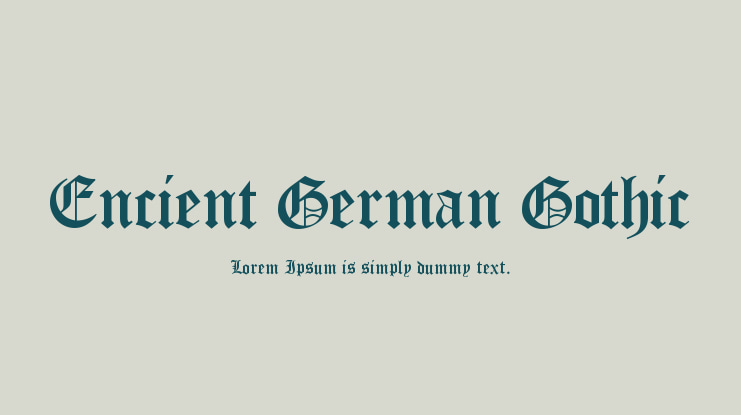 Encient German Gothic Font