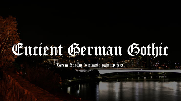 Encient German Gothic Font