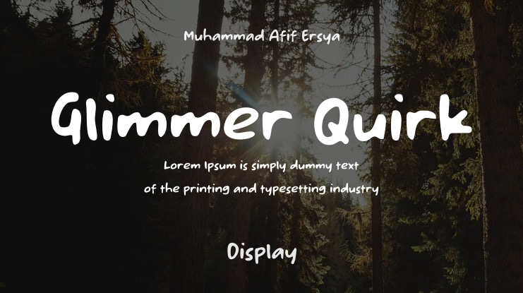 Glimmer Quirk Font