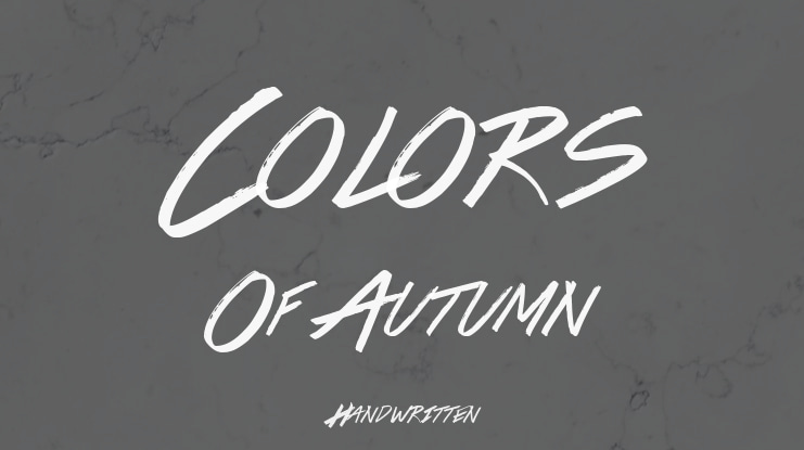Colors Of Autumn Font