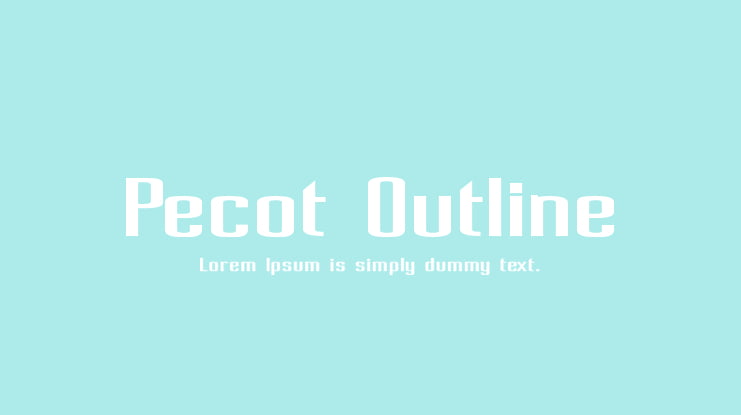 Pecot Outline Font Family