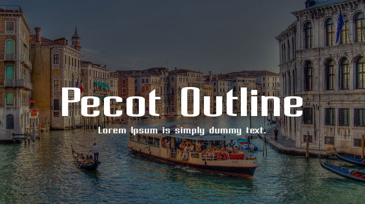 Pecot Outline Font Family