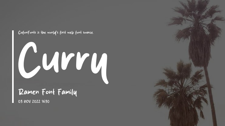 Curry Ramen Font