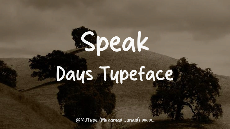 Speak Days Font