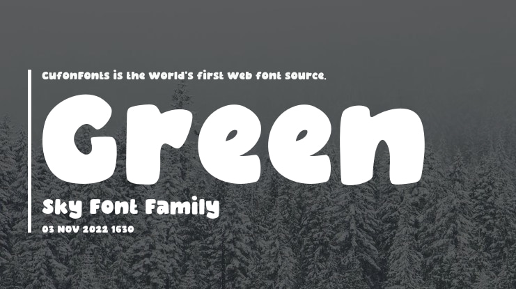 Green Sky Font