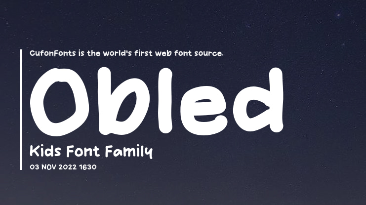 Obled Kids Font