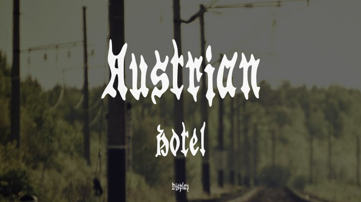 Austrian Hotel Font