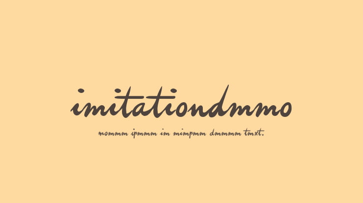 imitationDemo Font