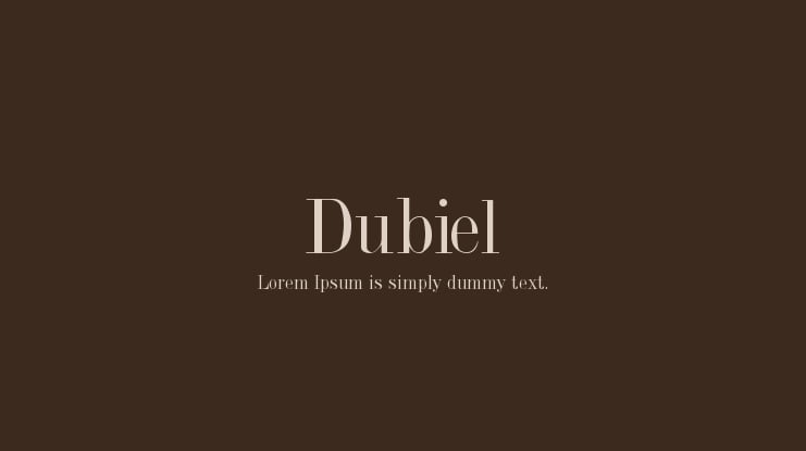 Dubiel Font Family