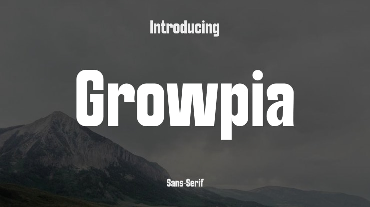 Growpia Font
