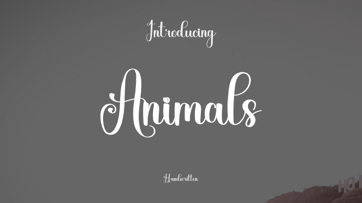 Animals Font