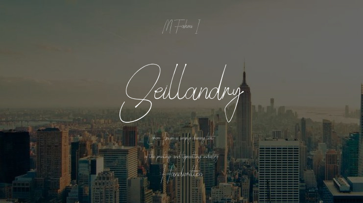Seillandry Font