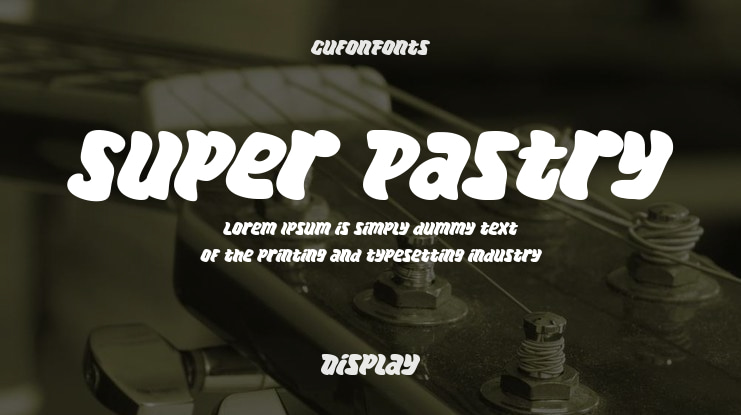 Super Pastry Font