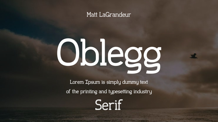 Oblegg Font