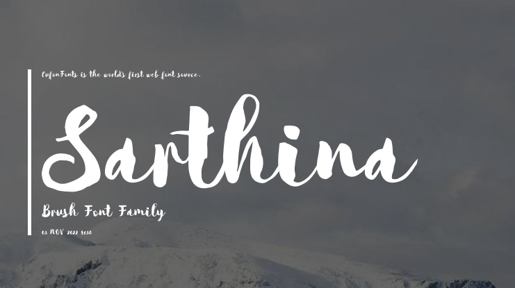 Sarthina Brush Font