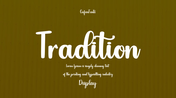 Tradition Font