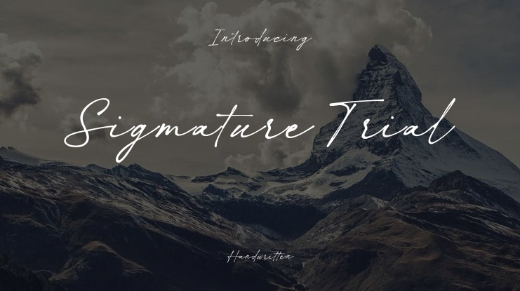 Sigmature_Trial Font