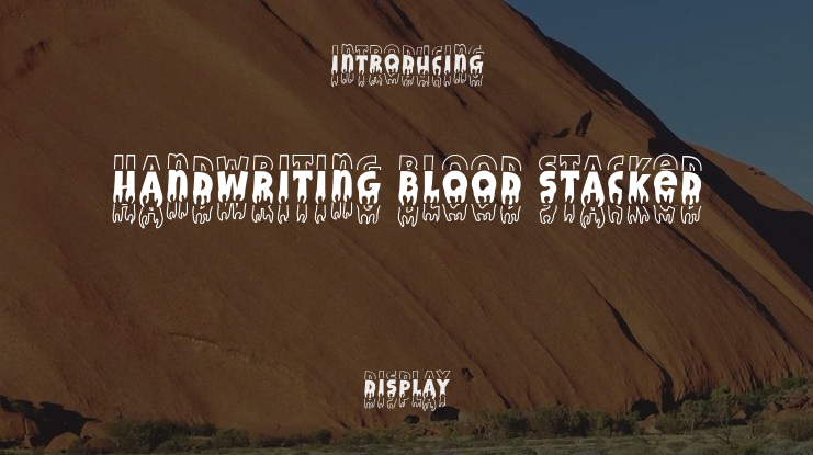 Handwriting Blood Stacked Font