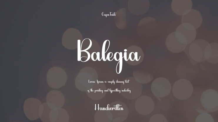 Balegia Font