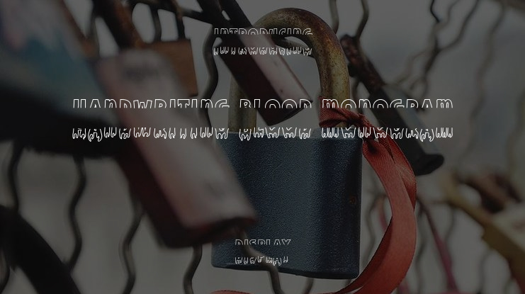 Handwriting Blood Monogram Font