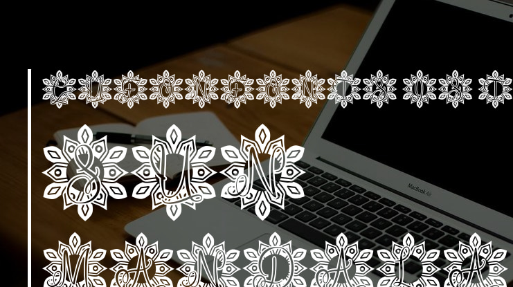 Sun Mandala Monogram Font